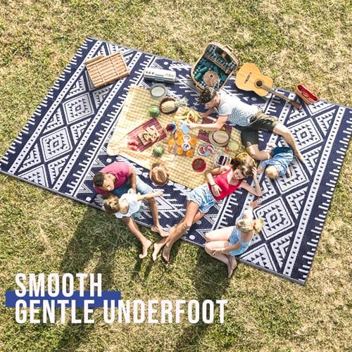 OLANLY Outdoor Rug 5x8 ft Waterproof Reversible Boho Mat - Image 5