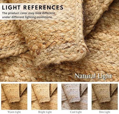 Hausattire Jute Braided Woven Kitchen Rug 3x5 Feet - Image 6
