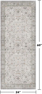 Hazo Haus Boho 2x5 Floral Bathroom Runner Rug - Image 2