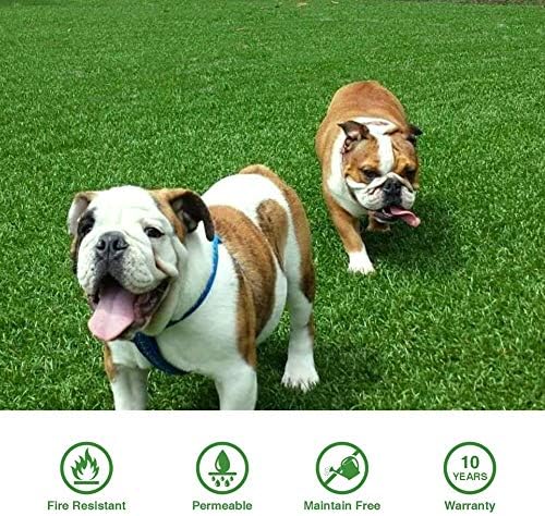 Fas Home Artificial Grass Turf 10x44 ft, Fake Grass Rug - Image 2
