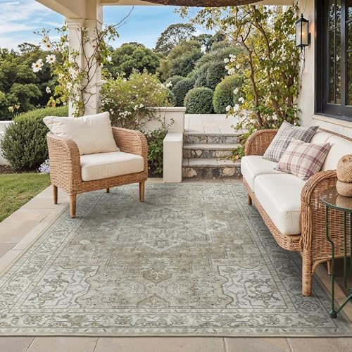 GENIMO Indoor Outdoor Rug, Washable by GENIMO