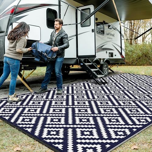 GENIMO Outdoor Rug, Waterproof Plastic Rugs 9'x18' by GENIMO