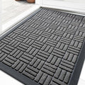 OLANLY Front Door Mat Outside Entrance 33x21, Heavy-Duty Rubber Doormat by OLANLY
