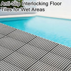 30Pcs Interlocking Drainage Floor Tiles, Modular Interlocking Floor Mats - Image 4