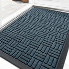 OLANLY Front Door Mat Outside Entrance 33x21, Heavy-Duty Rubber Doormat by OLANLY