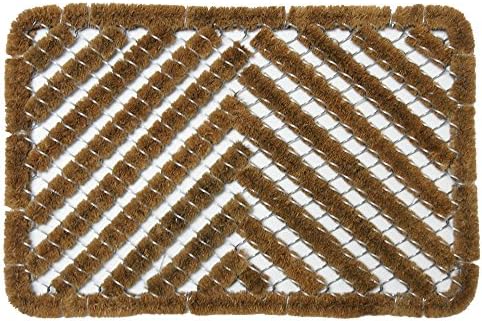 Rubber-Cal Herringbone Outdoor Scraper Door Mat, 18 by 30-Inch by Rubber-Cal