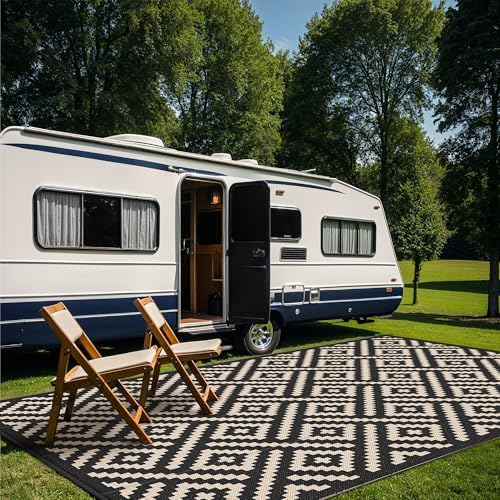 GENIMO Outdoor Rug, Waterproof Plastic Rugs 10'x14' - Image 3
