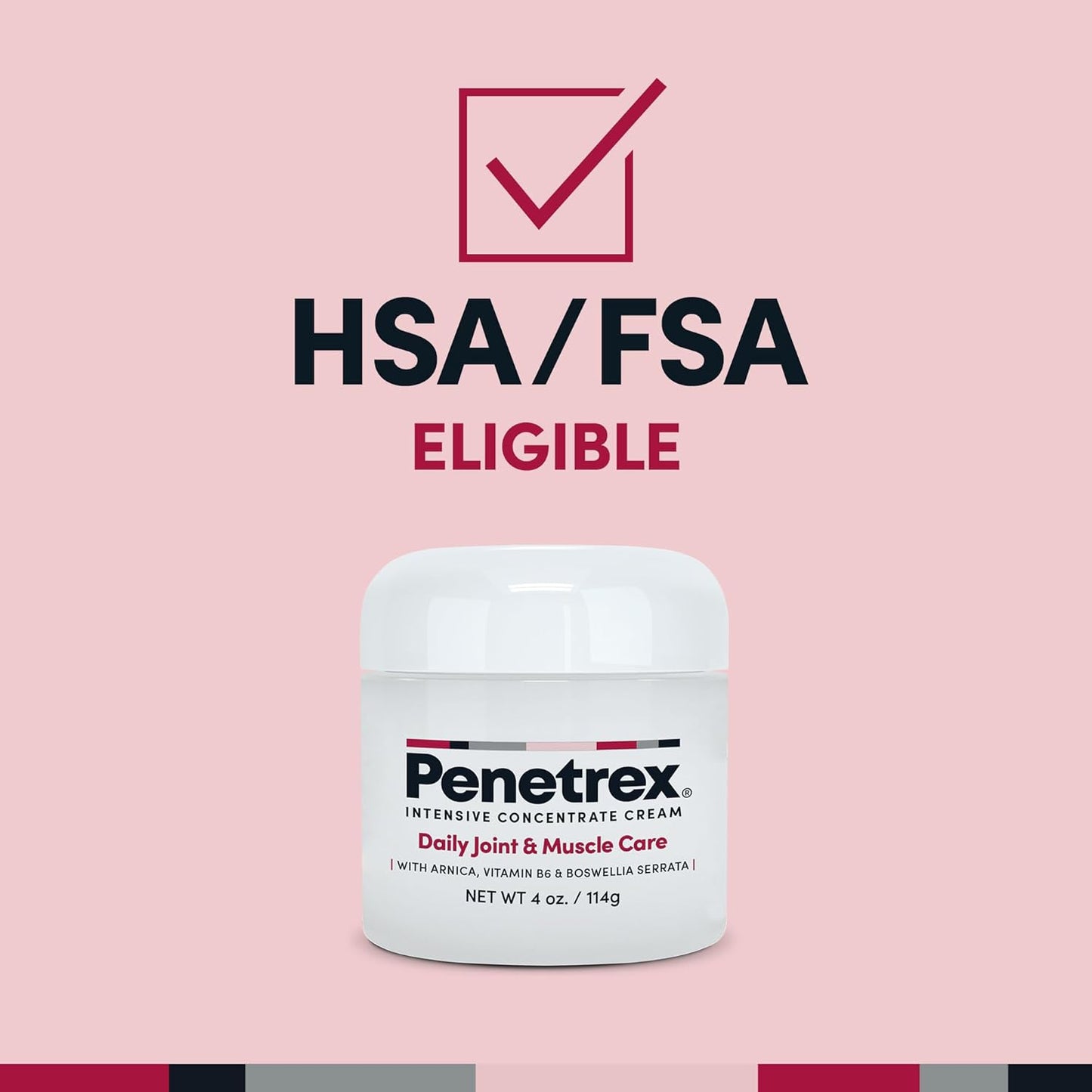 Penetrex Joint & Muscle Therapy - Soothing Comfort for Back, Neck, Hands, Feet - Premium Whole Body Rub with Arnica, Vitamin B6 MSM & Boswellia - Non-Greasy 4oz Cream