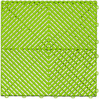 Swisstrax Ribtrax PRO Garage Floor Tiles, Techno Green by Swisstrax