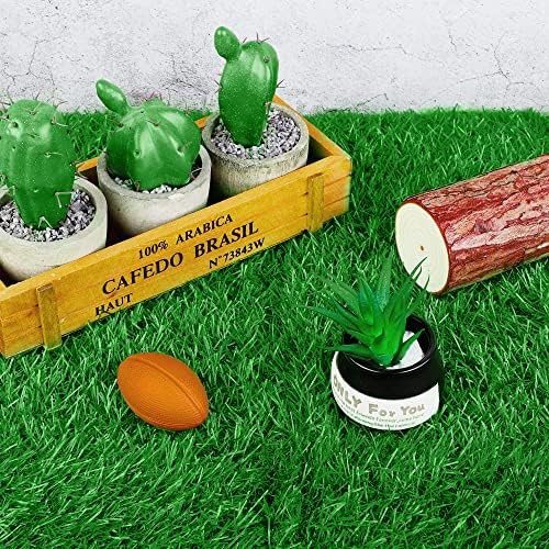 TURSTIN 12 Pcs Artificial Grass Mat, 12 x 12 Inch Synthetic Turf Squares - Image 5