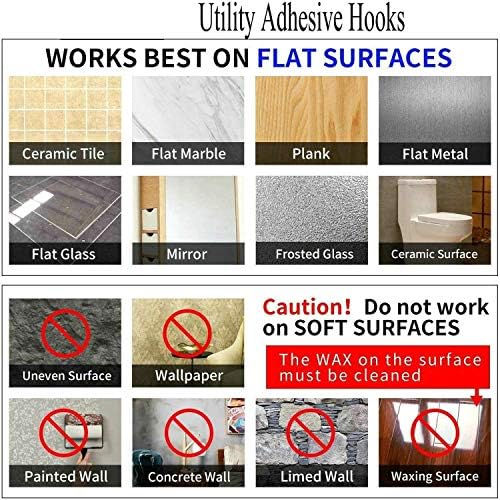 Jwxstore 24 Pack Adhesive Wall Hooks Clear 33LB Heavy Duty Sticky Hooks - Image 5