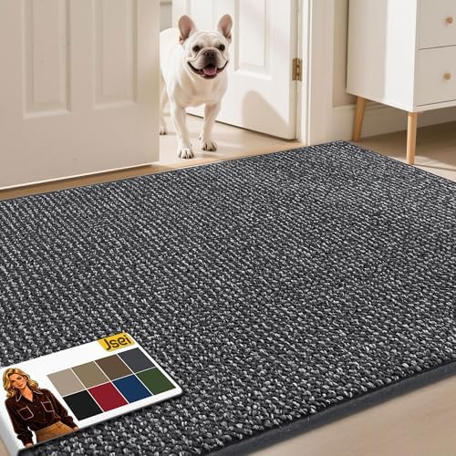 JSEI Dirt Trapper Door Mat 36" x 60", Non-Slip Washable Doormats by JSEI