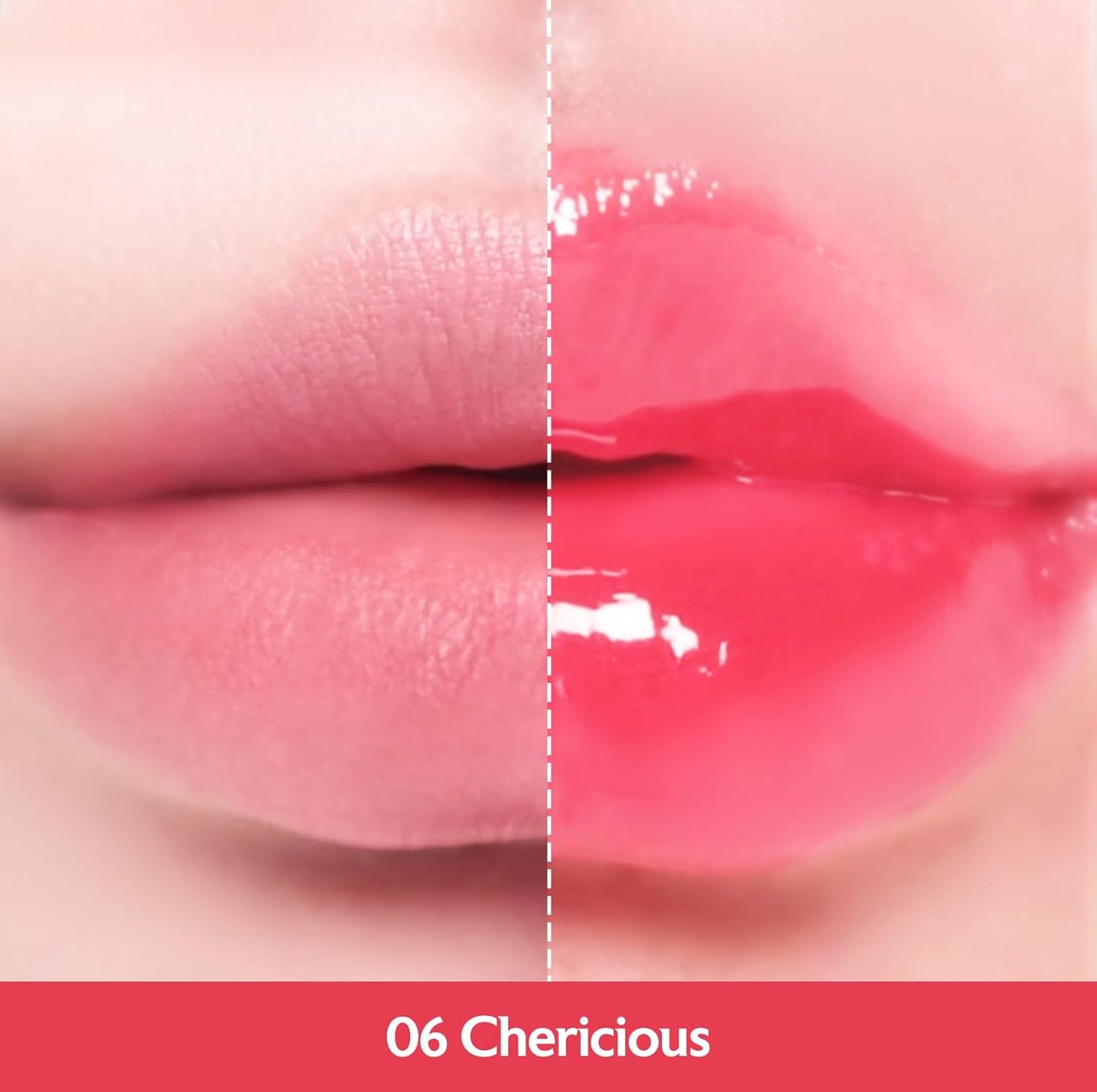 MILKTOUCH Jelly Fit Lip Tint (06 Chericious) with Cooling Plumping Effect and Water-Based Non-Sticky Texture | Long Lasting Korean Beauty Lipstain Tinted Gloss Oil Brown K Makeup