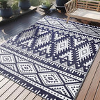 OLANLY Outdoor Rug 5x8 ft Waterproof Reversible Boho Mat by OLANLY