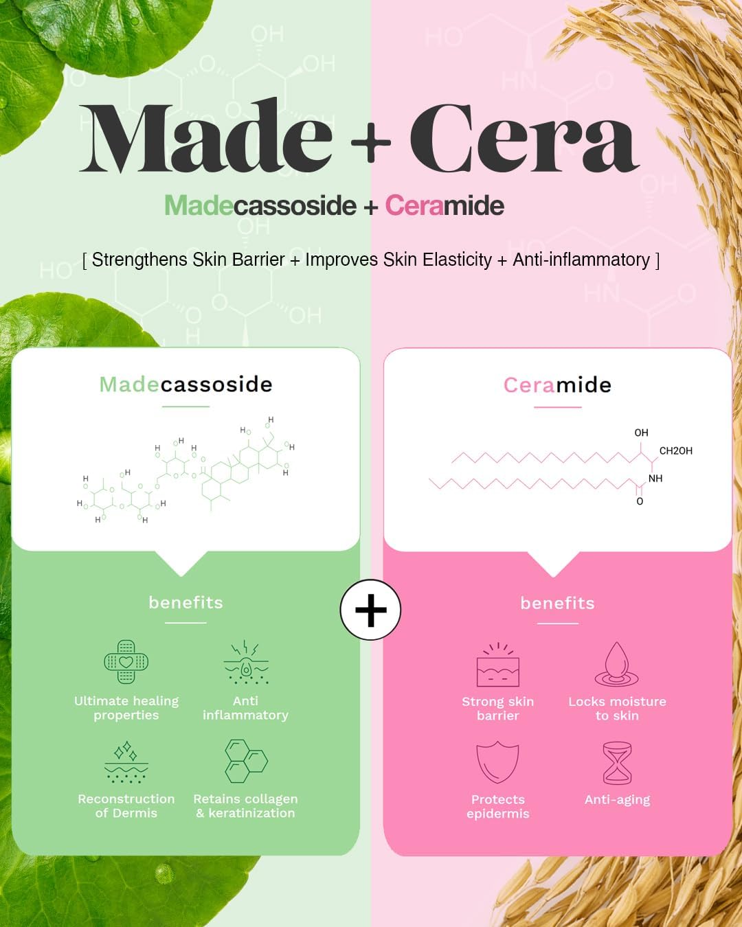 SKINRxLAB MadeCera Cream Double Essence Korean Toner 150ml (5.07fl.oz.) - Hydrating and Soothing with Milk Protein, Ceramide, Beta-Glucan - Moisturizing Strawberry Milky Toner for Irritated Skin