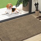 OLANLY Dog Door Mat for Muddy Paws 47x32, Super Absorbent Chenille Mud Mat by OLANLY