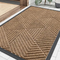Smiry Front Door Mat Outside Entrance, Low Profile Rubber Doormat by Smiry