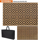 SAND MINE Waterproof Outdoor Rug 4x6 ft, Plastic Straw Area Rug, Large Floor Mat - Image 3