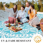 Bsmathom Waterproof Outdoor Rug 5'x8' Reversible Boho Plastic Straw Patio Deck - Image 5