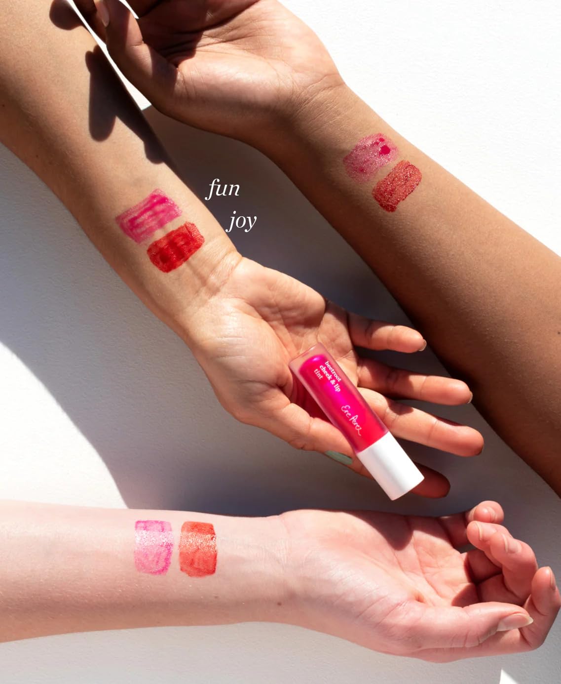 Ere Perez - Natural Beetroot Cheek + Lip Tint | Water-Resistant, Long-Lasting, Hydrating, Vibrant | Blue Agave, Rosehip Oil, Vitamin E | Vegan, Cruelty-Free, Clean Beauty (Fun-Pink)