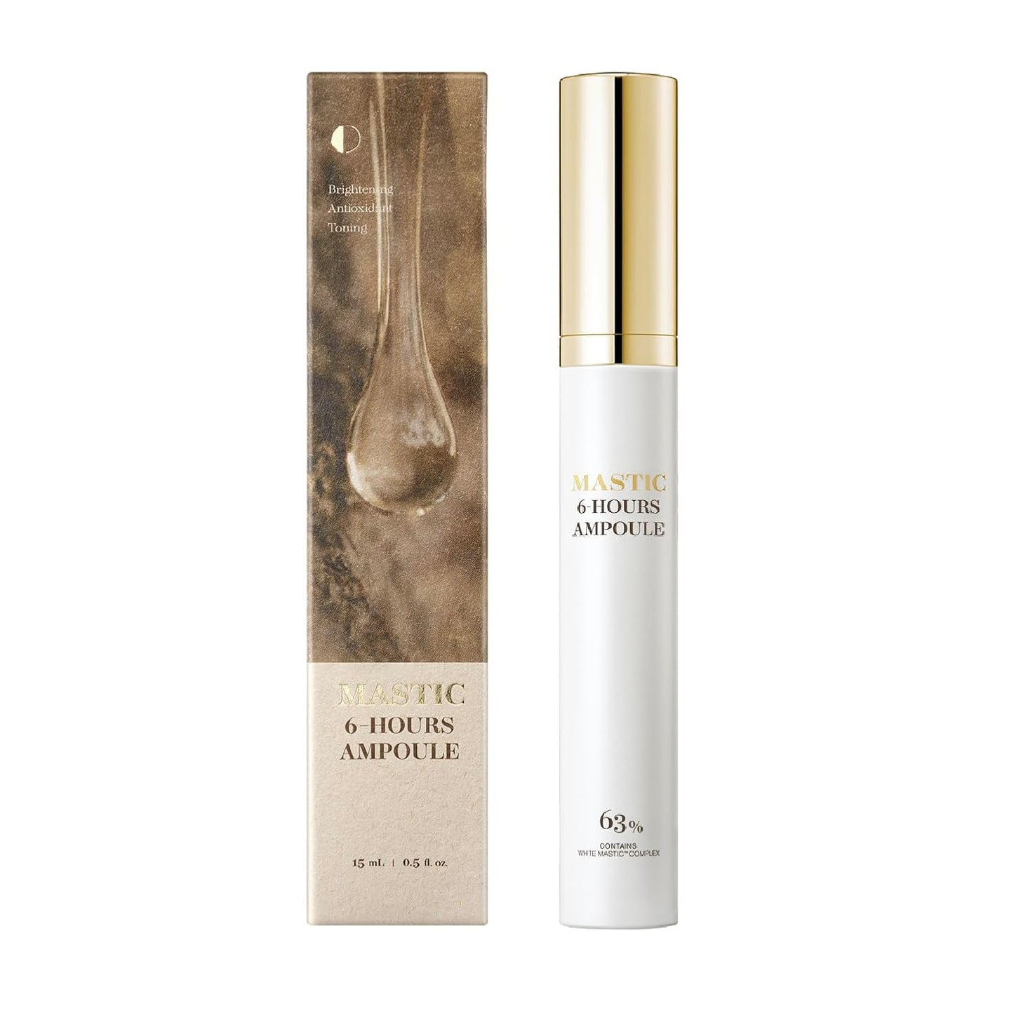 MASTINA Mastic Serum Roller - Dark Circle Remover & Eye Serum for Brighter, Firmer Under Eyes, Korean Skin Care, 0.5 fl oz,White Mastic Complex 63% + Tranexamic Acid 2% + Niacinamide 5%