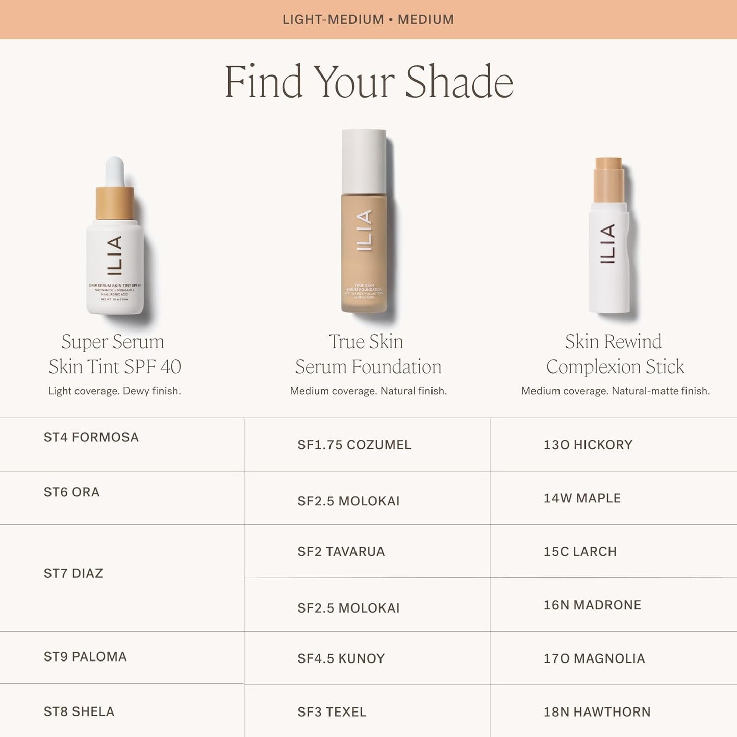 ILIA - Skin Rewind Complexion Stick - Foundation + Concealer + Skincare | Non-Toxic, Vegan, Cruelty-Free, Clean Makeup (15C - Larch, 0.35 oz | 10 g)