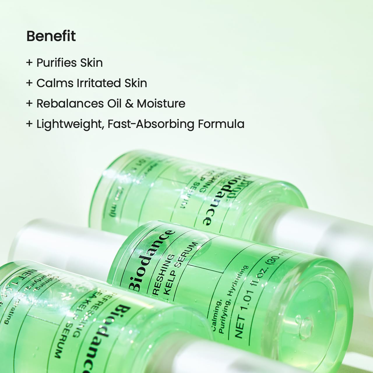 BIODANCE Refreshing Sea Kelp Serum, Oil & Sebum Control, Calming Serum for Oily & Combination Skin, Korean Skincare | 1.01 fl.oz x 1 ea