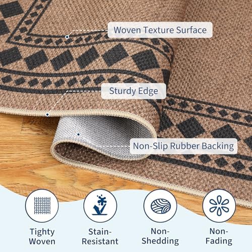 GarveeHome Easy Jute Rug 9x12 Washable Jute Rugs - Image 4