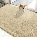 OLANLY Dog Door Mat for Muddy Paws 50x30, Super Absorbent Chenille Mud Mat by OLANLY