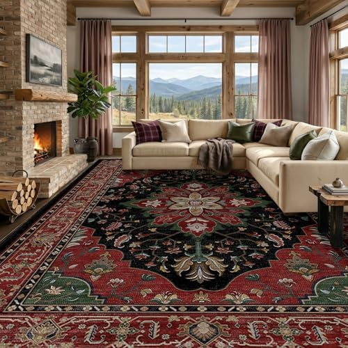 RELEANY Washable Area Rug, Large 10'x14' by RELEANY