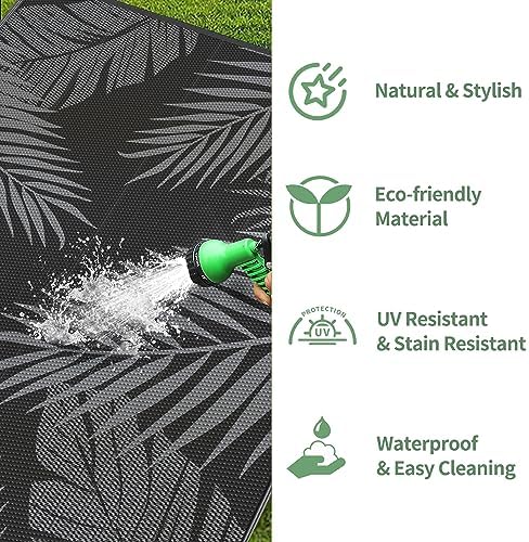 GENIMO Outdoor Rug, Waterproof Plastic Rugs 10'x14' - Image 6