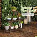 BMOSU Plant Stand Bamboo for Indoor Outdoor Tiered Plant Shelf 8 Potted Flower - Image 3