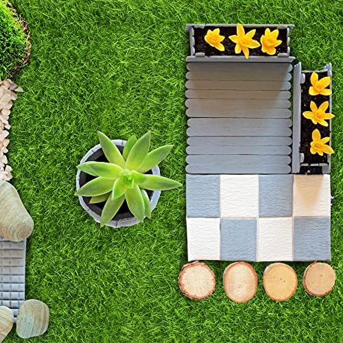 TURSTIN 12 Pieces Artificial Grass Mat Square 12 x 12 Inch Fake Turf Patch - Image 7