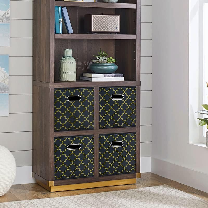 Black Foldable Storage Cubes Bins, Fabric Storage Box Cubes Organizer Baskets - Image 5