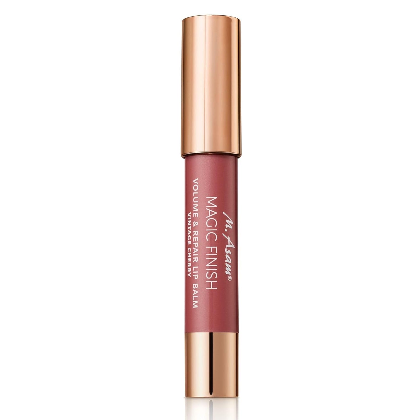 M. Asam MAGIC FINISH Volume & Repair Lip Balm Vintage-Cherry (0.11 oz) - Lip balm for delicate shine & more volume with plumping & nourishing vitamin E & shea butter