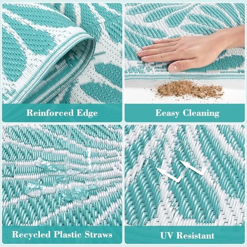 Lahome Outdoor Rugs for Picnic Camping 6x9 - Image 6