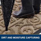 Smiry Front Door Mat Outside Entrance, Low Profile Rubber Doormat - Image 3