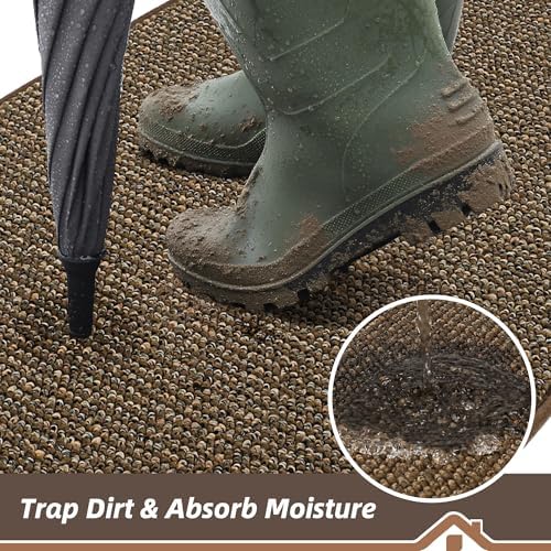 BEQHAUSE Dirt Trapper Door Mat 17" x 30", Non-Slip Doormats - Image 3