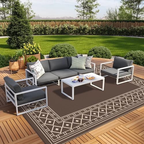 GENIMO Outdoor Rug, Waterproof Plastic Rugs 10'x14' by GENIMO