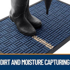 OLANLY Front Door Mat Outside Entrance 47x17, Heavy-Duty Rubber Doormat - Image 3