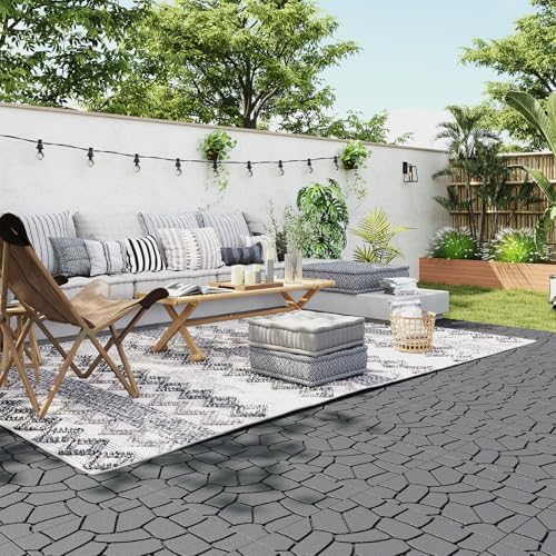 Rovibek 44 PCS Interlocking Deck Tiles, All Weather Patio Tiles - Image 7