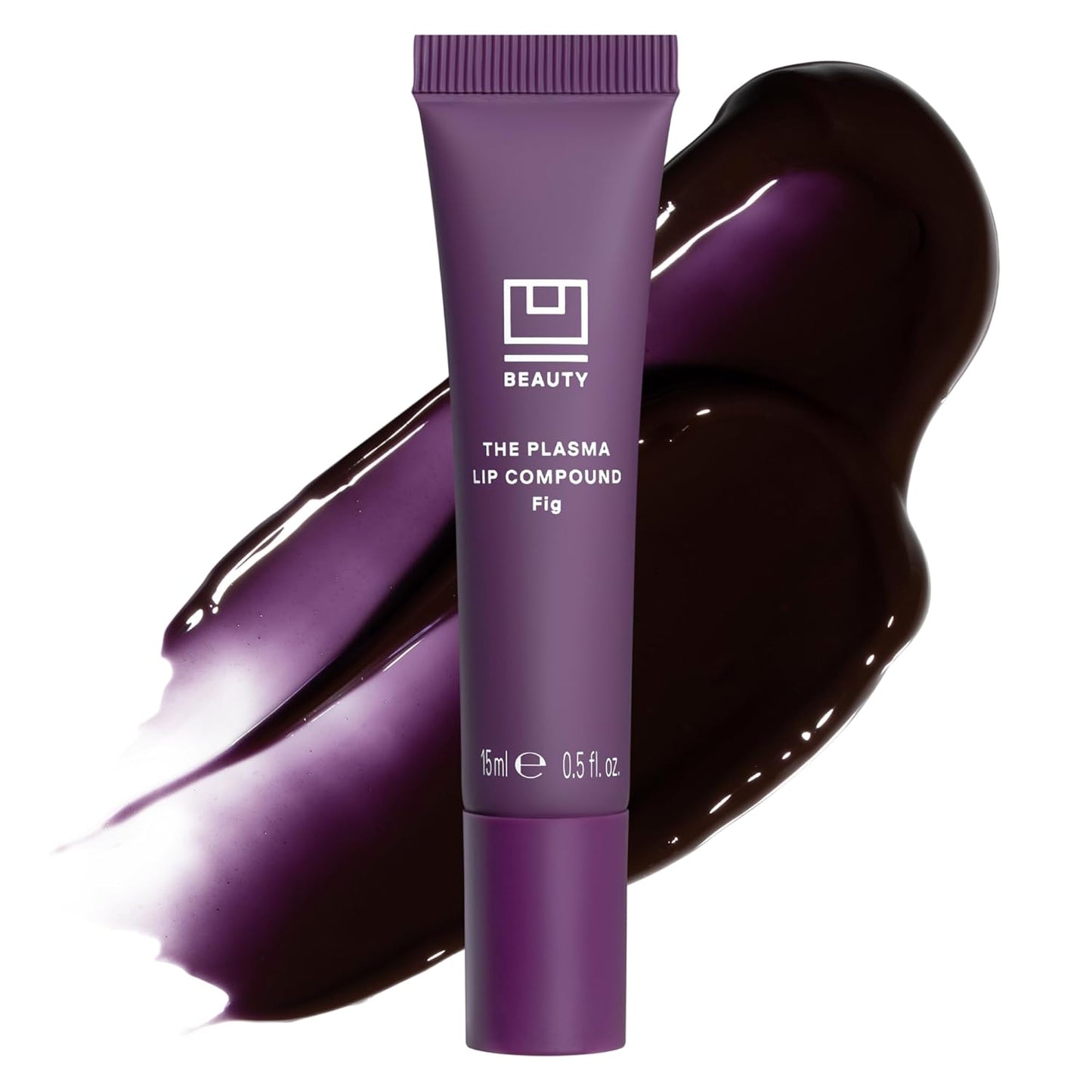 U Beauty The PLASMA Tinted Lip Compound - Anti-Aging & Anti-Wrinkle Lip Gloss, Hyaluronic Acid, Shea Butter & Peptides for Hydration & Plumping, Fig- 15 mL