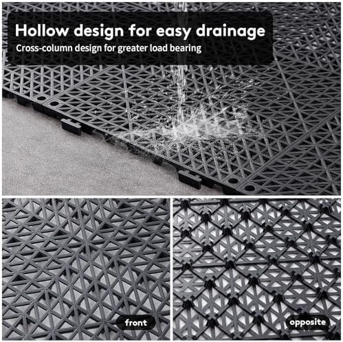8PCS Interlocking Drainage Mat, Cushioning Floor Tiles Mats - Image 5
