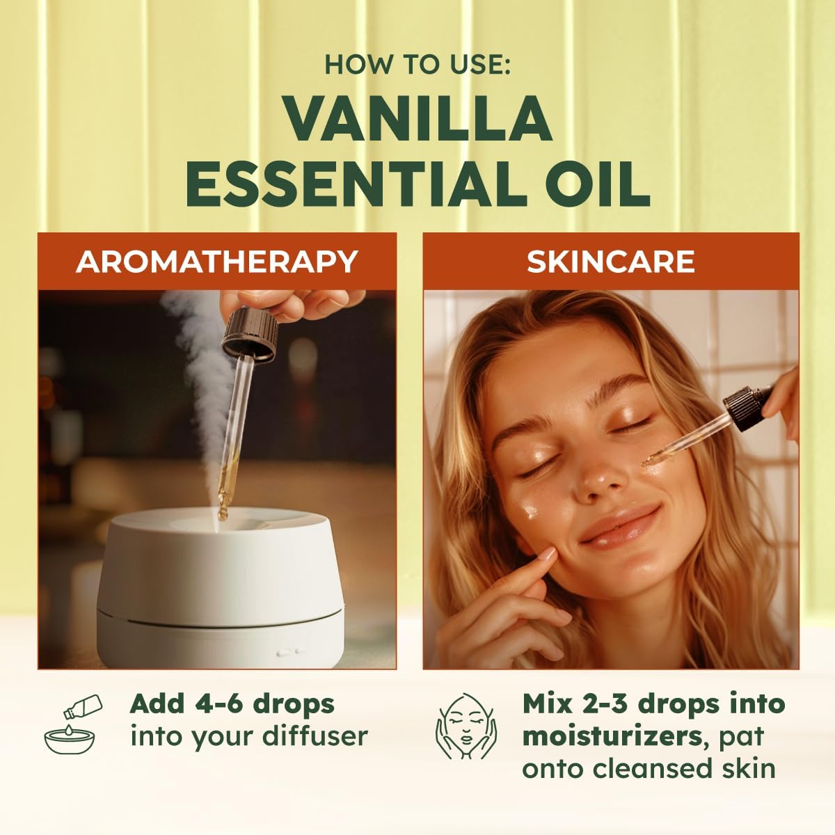 Kukka Vanilla Essential Oil for Diffuser & Skin - 4 Fl Oz - Vanilla Oleoresin Essential Oil - Long Lasting Perfume, DIY Soap Making Scents