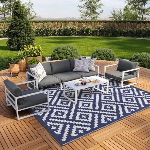 GENIMO Outdoor Rug, Waterproof Plastic Rugs 9'x12' by GENIMO