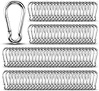 100pcs 3.15 inch 304 Stainless Steel Carabiner Clip Hooks Spring Snap by KINLINK