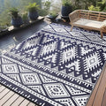 OLANLY Outdoor Rug 9x18 ft Waterproof Reversible Boho Mat by OLANLY