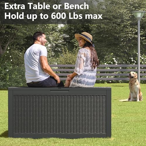 KAMABOKO Outdoor Storage Box, 130 Gallon Deck Box Outdoor Waterproof - Image 6