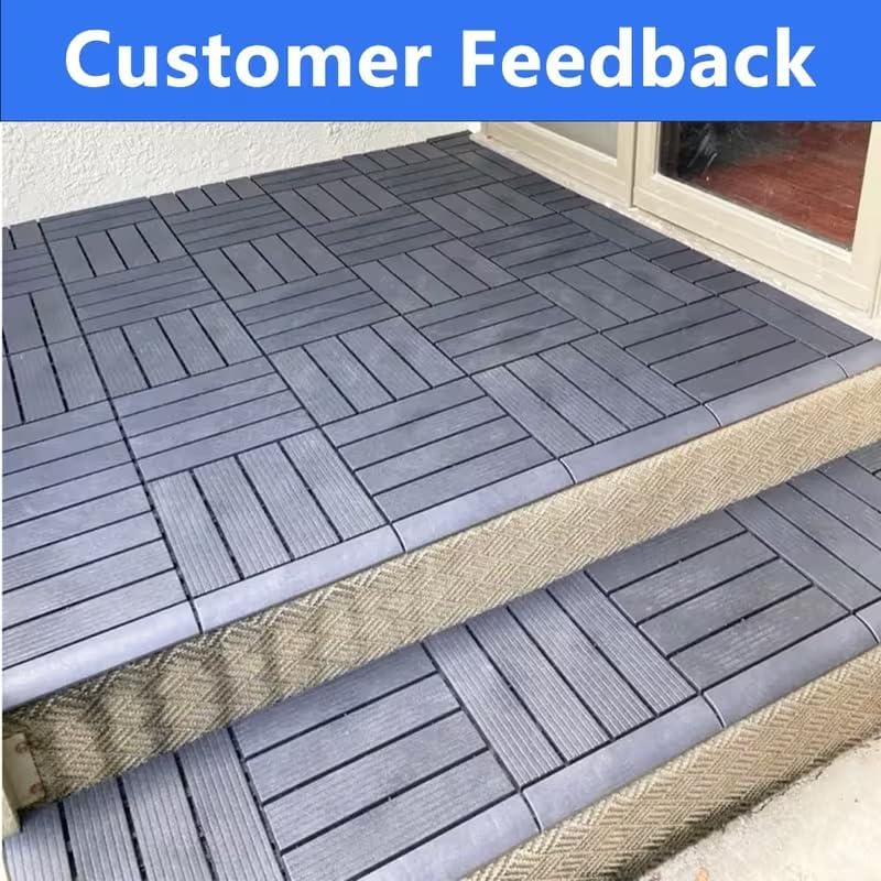 COLMO 14PCS Interlocking Deck Tile Edging Plastic Trim Set - Image 6