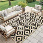 Smiry Outdoor Rug 10x14 ft Waterproof Reversible Boho Mat - Image 7